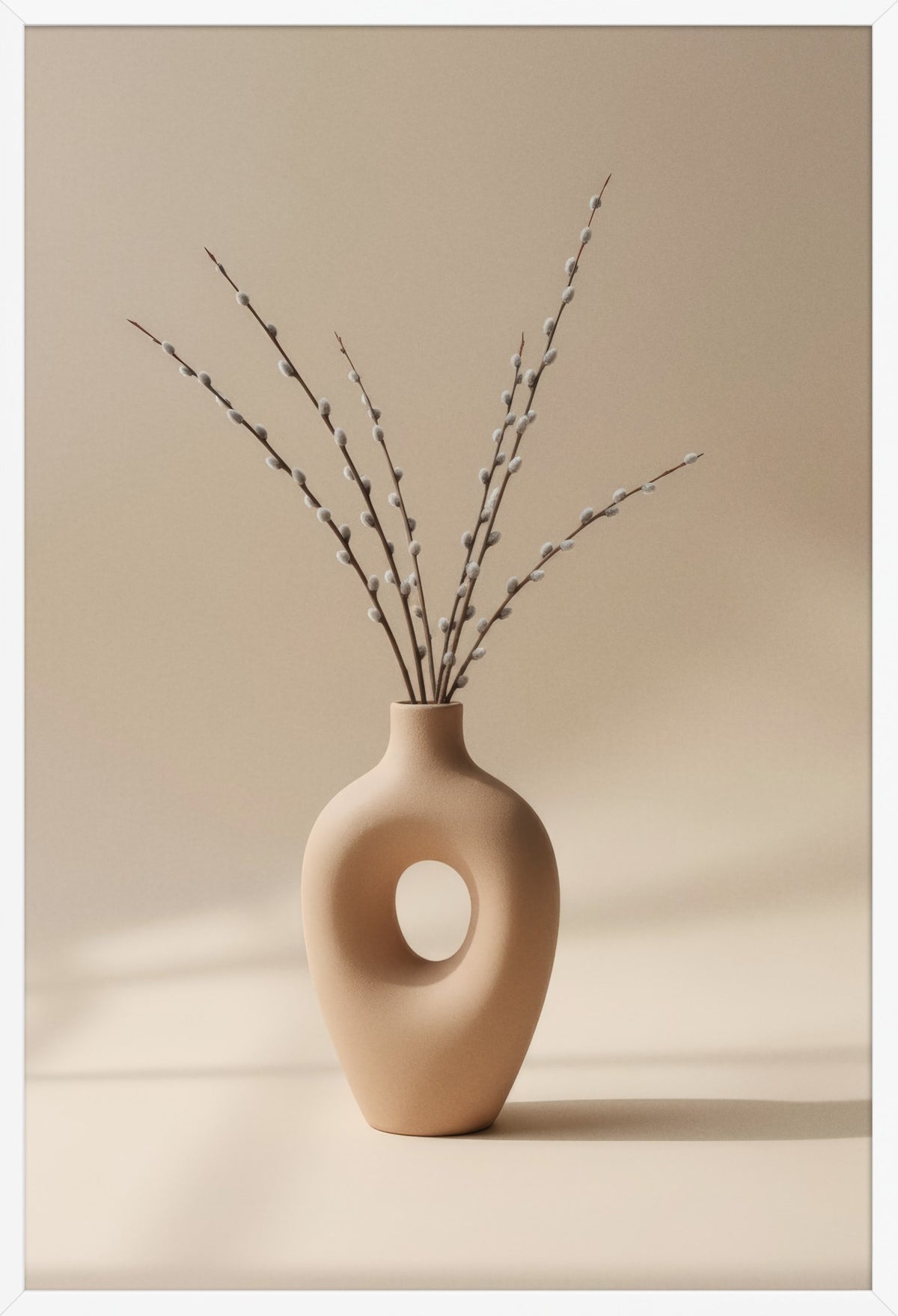 Sculpted Vase — poster in a white frame, front view