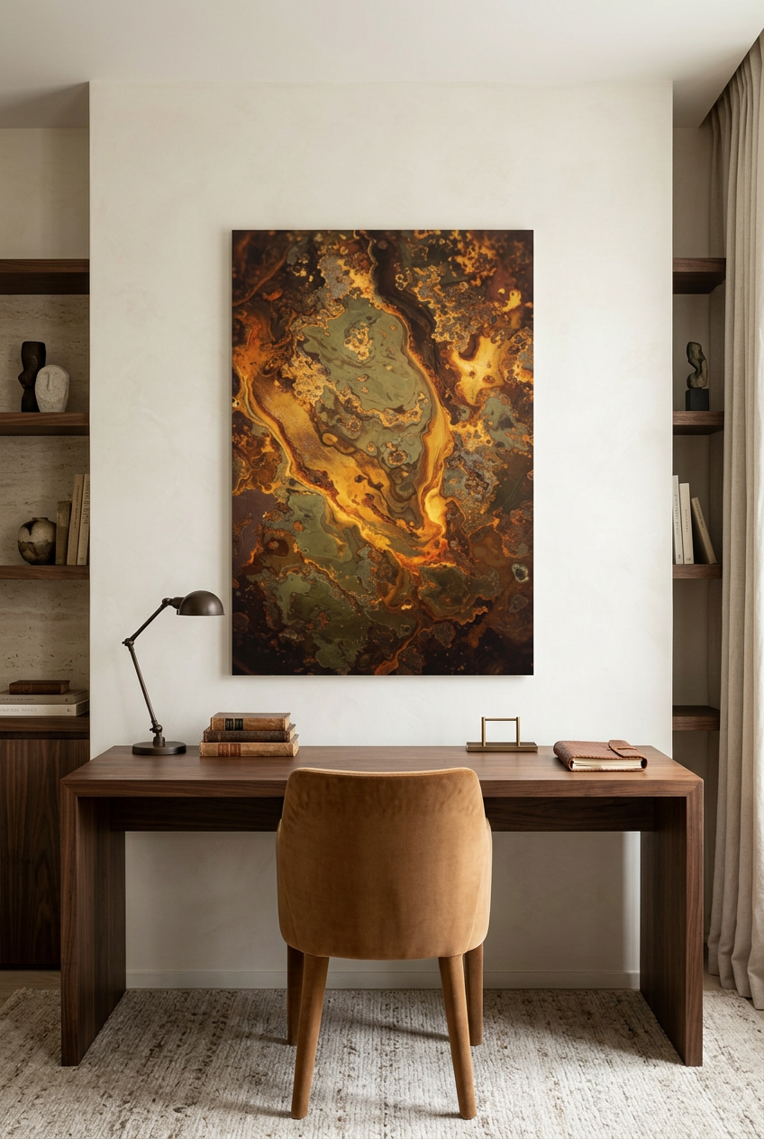 Veias de Ouro — poster sem moldura num escritório