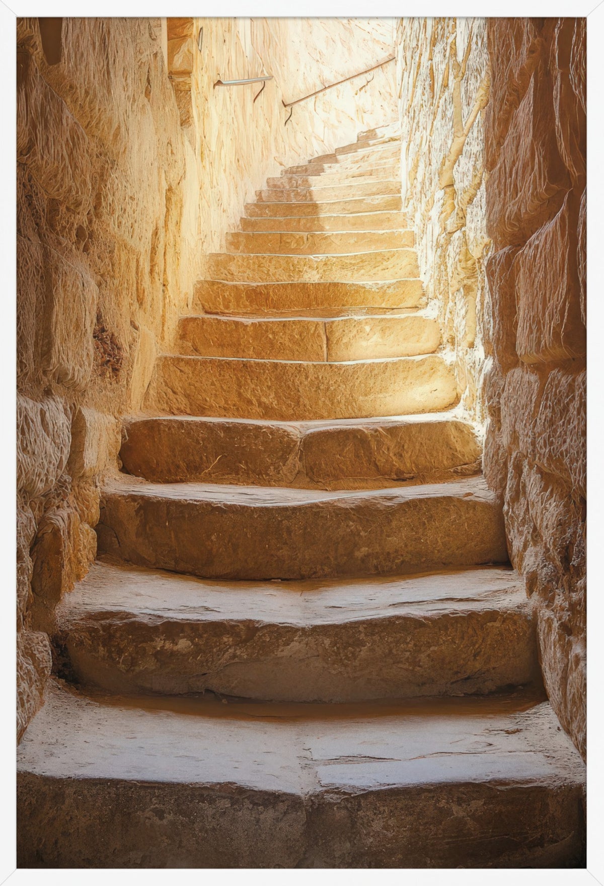 Towards the Light — poster in a white frame, front view