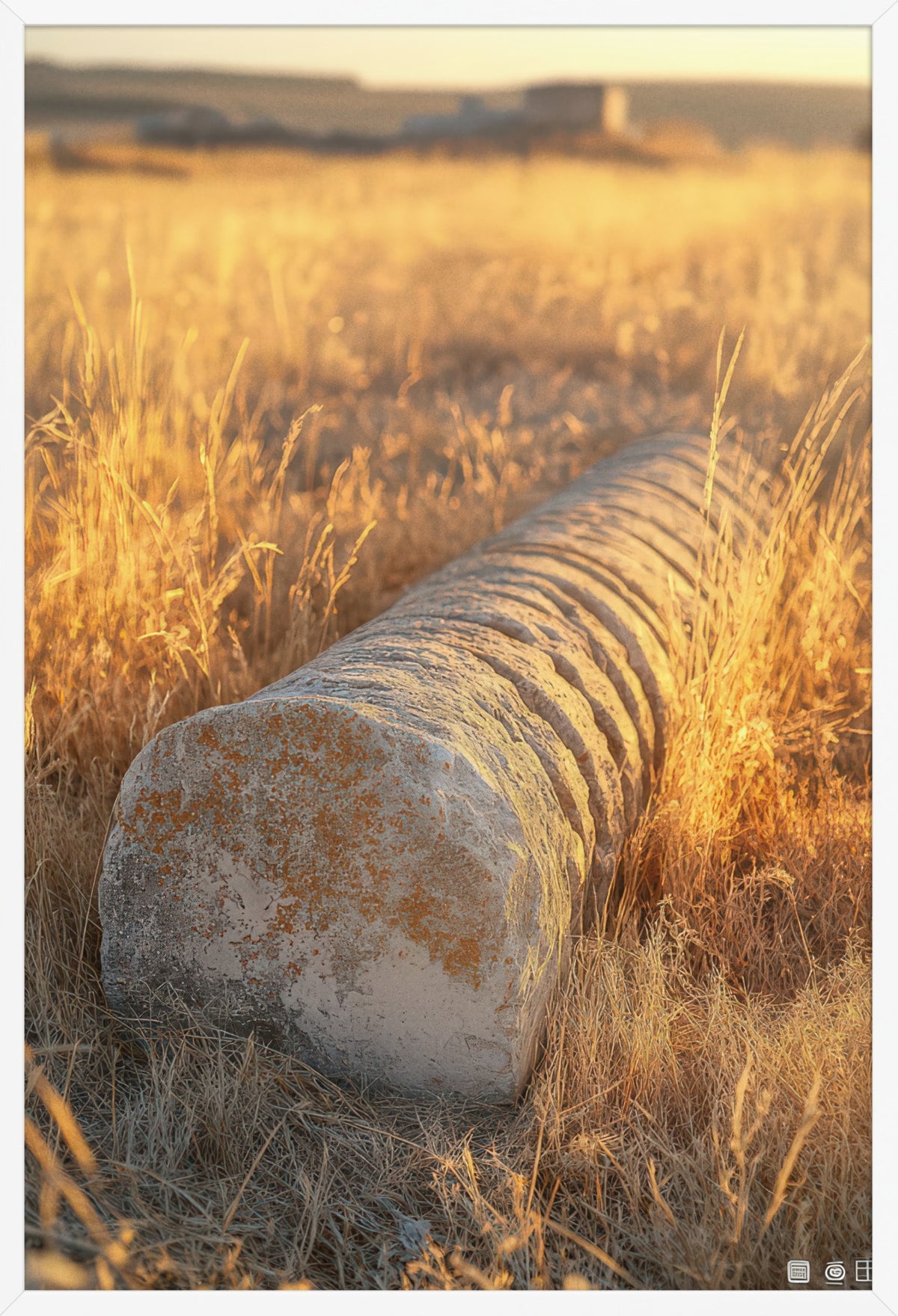 Golden Remains — poster in a white frame, front view