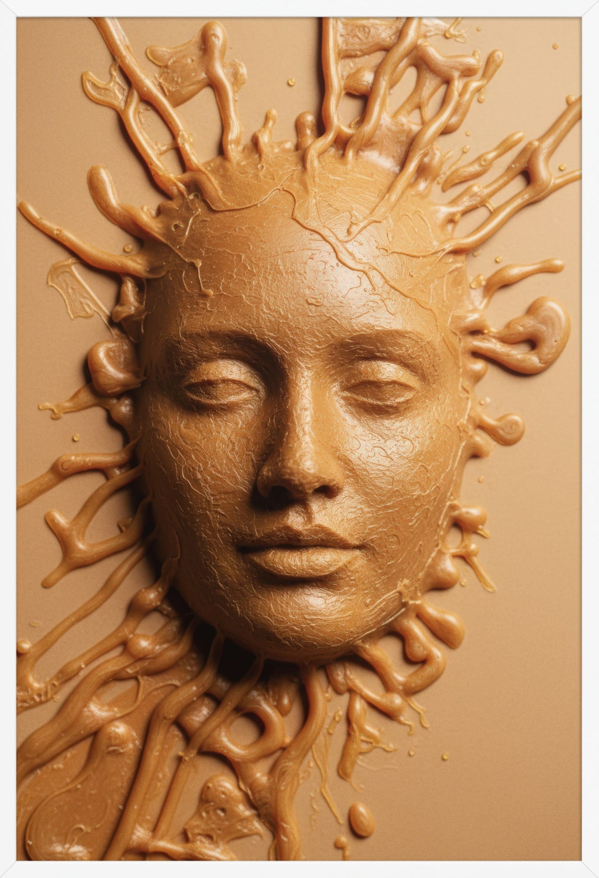 Wax Face — poster in a white frame, front view