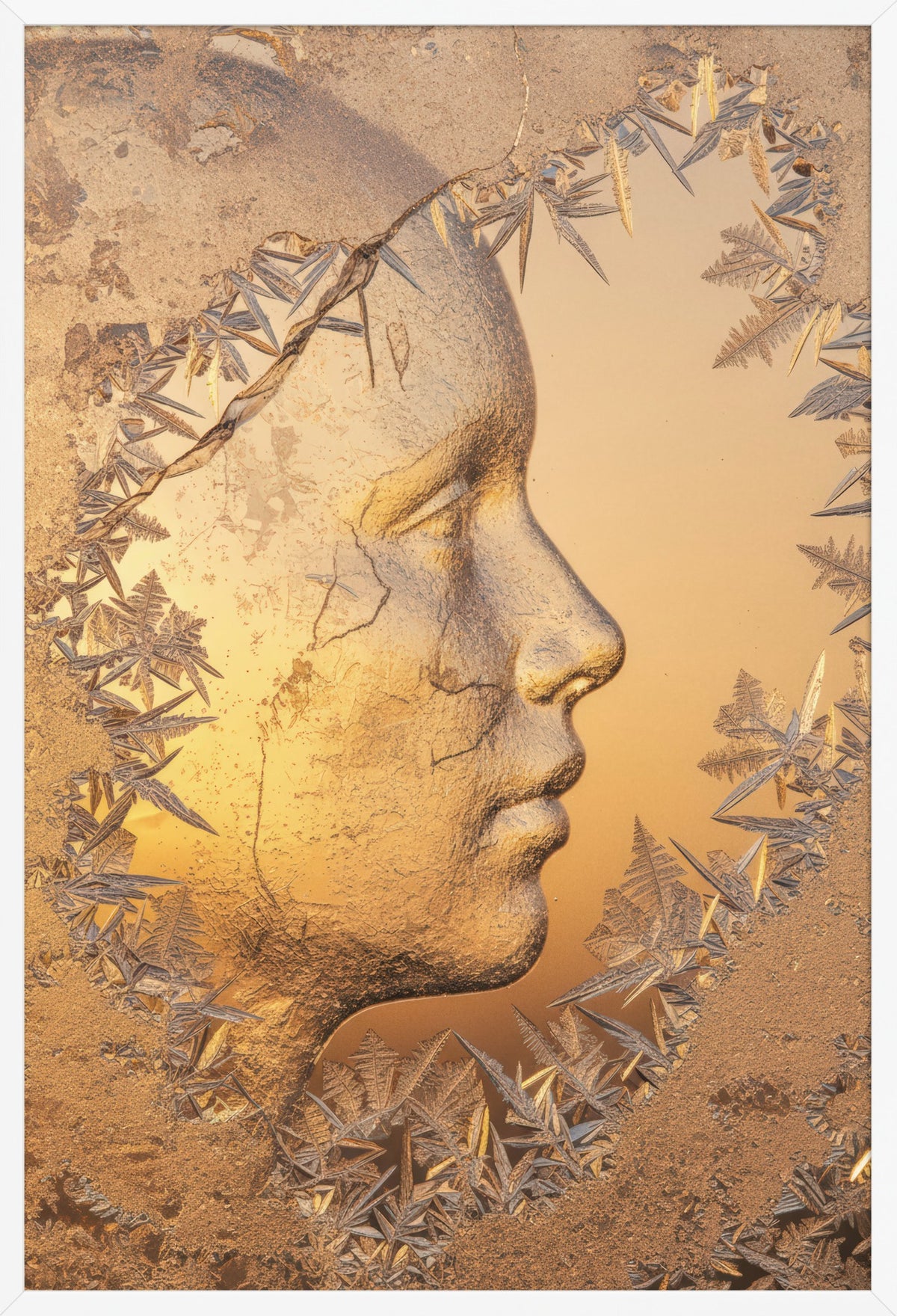 Frost Face — poster in a white frame, front view