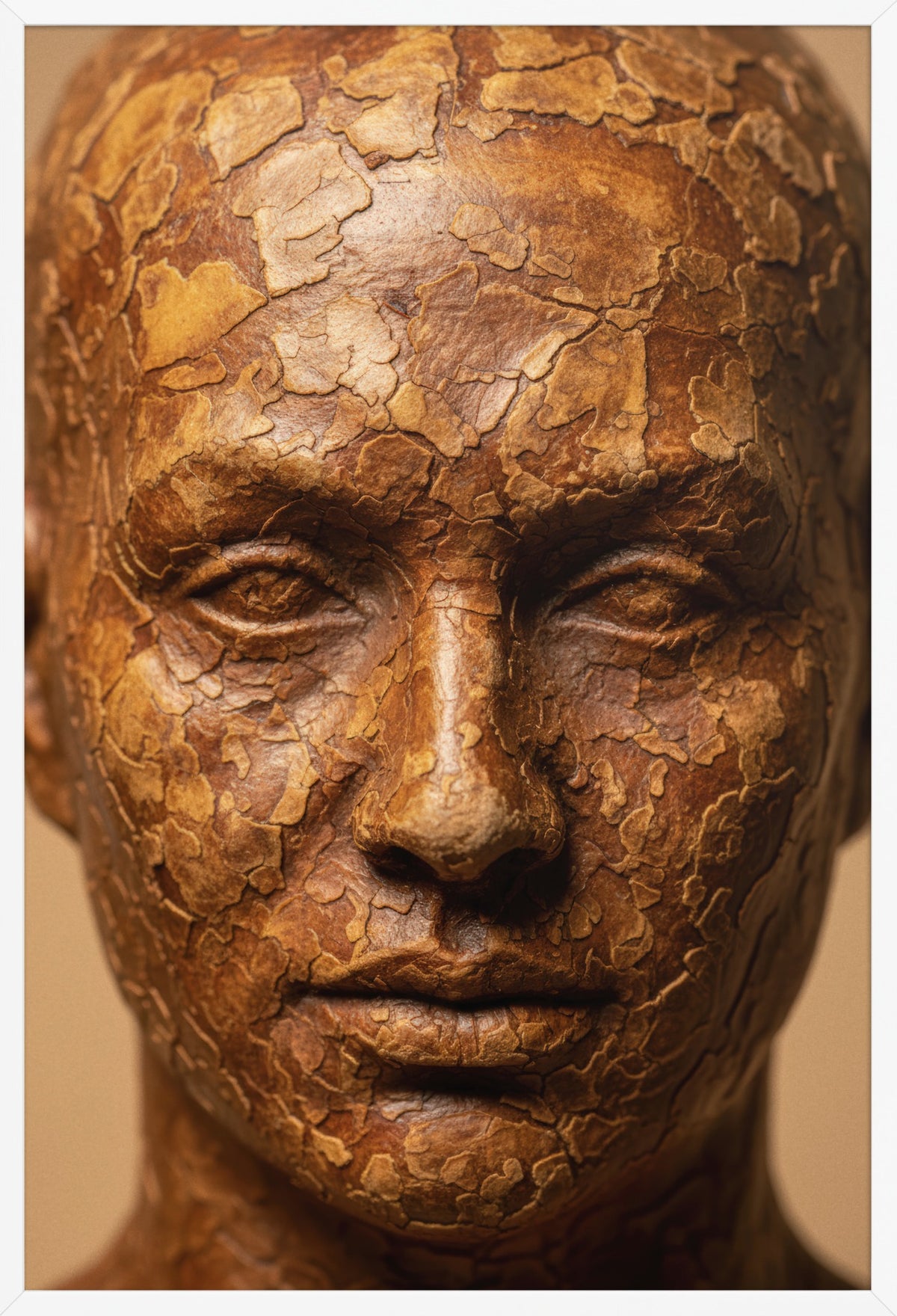 Bark Face — poster in a white frame, front view