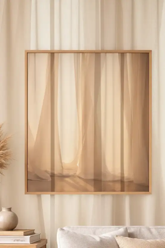 Voile de Lumière — Affiche murale minimaliste beige architecture — affiche murale minimaliste | Cassili-home