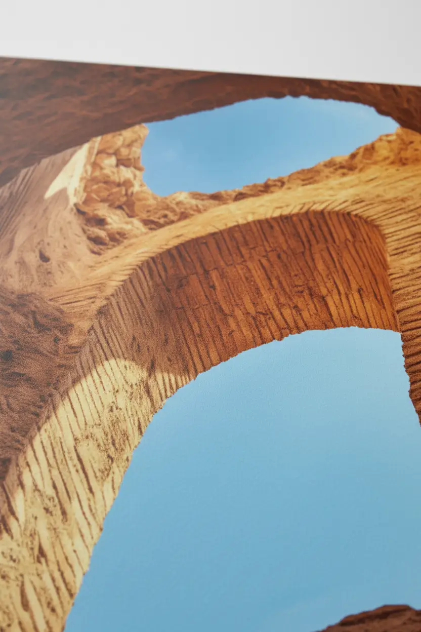 L’Œil du Canyon — Affiche murale minimaliste ocre texture minérale canyon panoramique — affiche murale minimaliste | Cassili-home