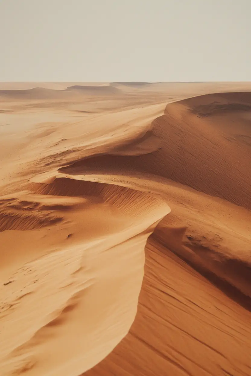 Les Crêtes du Sahara — Affiche murale minimaliste terracotta désert — affiche murale minimaliste | Cassili-home