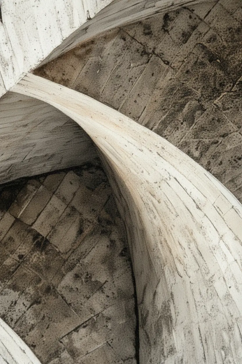 La Spirale de Béton — Affiche murale minimaliste gris taupe texture minérale — affiche murale minimaliste | Cassili-home